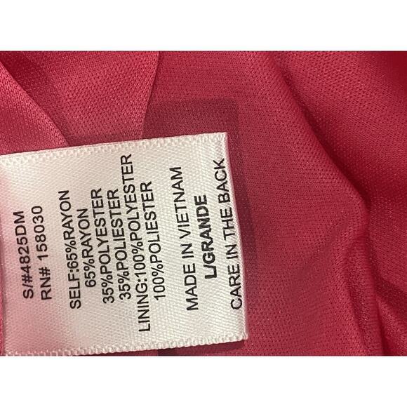 Love Tree Women’s Smocked Back Ruffled Hem Midi Dress Size L Pink Summer Beach - Picture 6 of 8